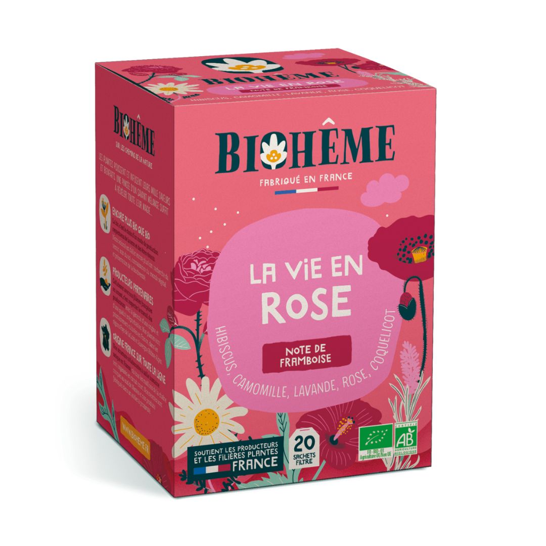 Tisane La Vie en Rose 20 sachets Biohême Homeostasia Shop